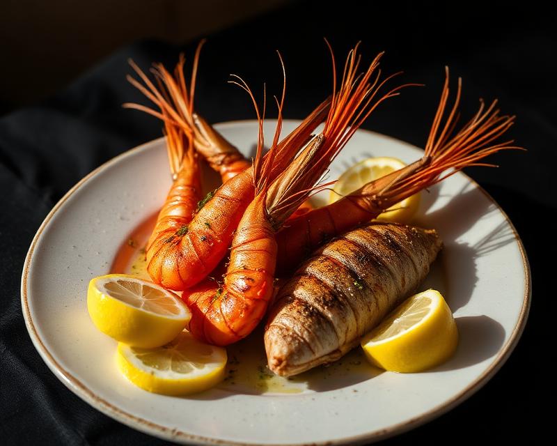 Seafood cuisine prepared by Dr. Kitchen